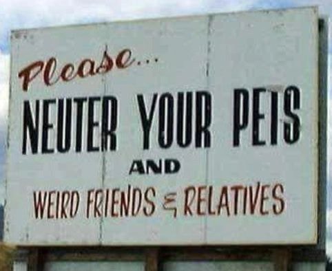 Vintage public service sign — neuter your pets